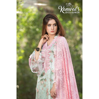 Kanwal's Designer Chiffon 3Piece Stitched KD-1801