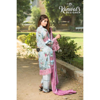 Kanwal's Designer Chiffon 3Piece Stitched KD-1803