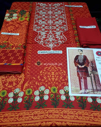 STYLE LOFT.PK Kayseria Embroidered Linen Collection Unstitched 3 Piece Suit KS19-1B