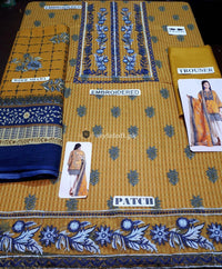 STYLE LOFT.PK Khaadi Embroidered 3 Piece Linen Collection 2019 – M19421-Yellow