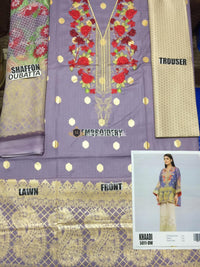 Khaadi Embroidered Lawn Collection 2019 3Pc Suit KSF-17505