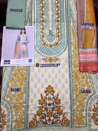 Khaadi Embroidered Lawn Collection 2019 Vol.1 3Pc Suit BF-19106