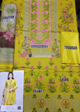 Khaadi Embroidered Lawn Collection 3Pc Replica Suit KH-1908