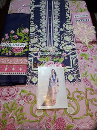 STYLE LOFT.PK Khaadi Embroidered Linen Unstitched 3 Piece Suit KF19201-B