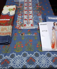 STYLE LOFT.PK Khaadi Embroidered Marina Linen Unstitched 3 Piece Suit KH1908-B