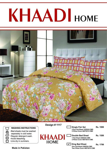 STYLE LOFT.PK Khaadi Home Bed Sheets D-1117 Single Pair Set
