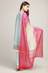 Khaadi Lawn Collection 2019 3Pc Suit with Chiffon Dupatta