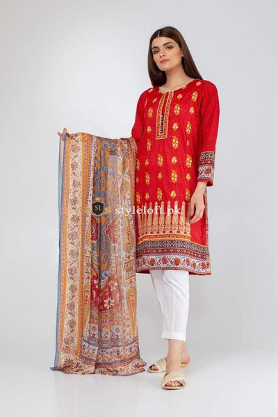 STYLE LOFT.PK Khaadi Lawn Collection 2019 Summer 3Piece Suit KH19108-Red
