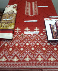 STYLE LOFT.PK Khaadi Unstitched Winter Vibe Collection 2019 - KO19503-Red