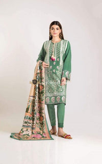 STYLE LOFT.PK Khaadi Unstitched Winter Vibe Collection 2019 - KO19507-Green