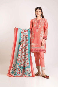 STYLE LOFT.PK Khaadi Unstitched Winter Vibe Collection 2019 - KO19509-PINK