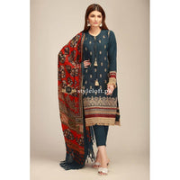 Khaadi Winter 2018 3Piece KH-18401A Blue
