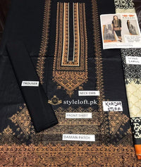 STYLE LOFT.PK Khaadi Winter 2021 3Piece KH-403A-Black 3 PIECE