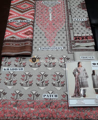 Khaadi Winter 3Piece with Wool Shawl KH-18402-Grey