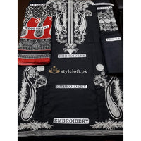 Khaadi Winter 3Piece, Wool Shawl KO-18409-Black