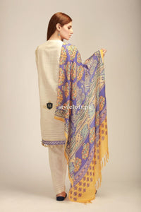 Khaadi Winter 3Piece, Wool Shawl KO-18411-Beige
