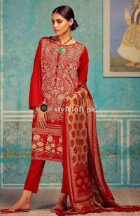 Khaadi Winter Collection 3Piece KH18102-Red