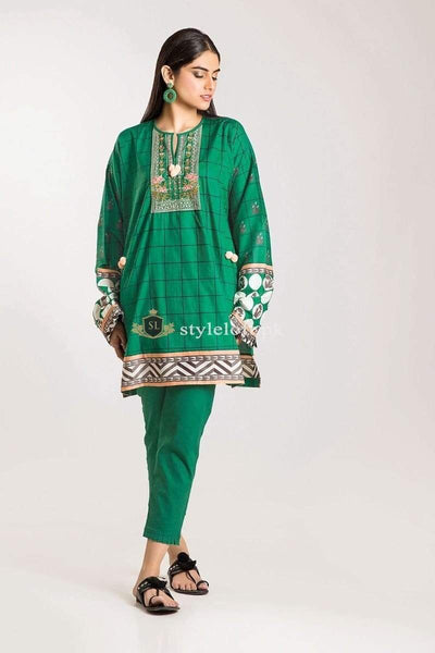 STYLE LOFT.PK Khaadi Winter Vibe Collection 2019 – CI19502 Green 3Pc Suit