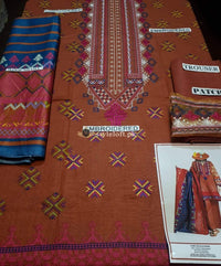 STYLE LOFT.PK Khaadi Winter Vibe Collection 2019 – KB19503-Brown 3Pc Suit