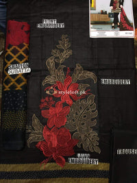 STYLE LOFT.PK Lime Light Lawn 3Pc Suit with Chiffon Dupatta P1989-Black