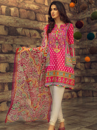 Limelight Embroidered Lawn Unstitched 3 Piece Suit Folk-Magic