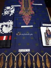 STYLE LOFT.PK LimeLight Linen Collection 2019 Unstitch 3PC Suit P2709-SSL-Blue