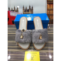 Louis Vuitton Women's Open Told Footbed Slide-Brown