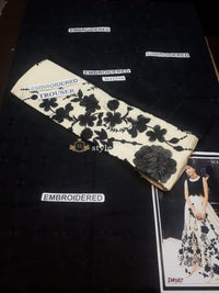 STYLE LOFT.PK Luisa Beccaria Floral Embroidered Gown - Embroidered Linen 2PC