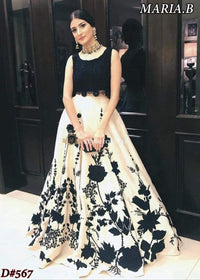 STYLE LOFT.PK Luisa Beccaria Floral Embroidered Gown - Embroidered Linen 2PC