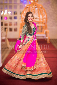 Maha Chiffon Bridal Collection 2019 Unstitched 3 Piece Suit