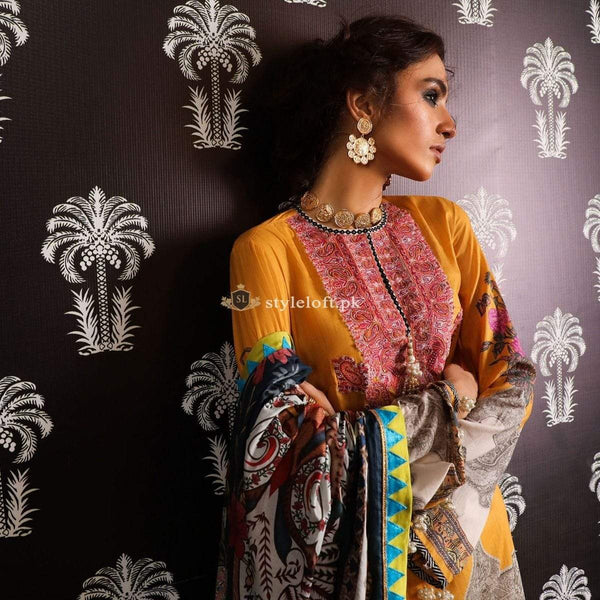 STYLE LOFT.PK Mahay'19 Unstitched Collection by Sana Safinaz 3 Piece Linen Suit SS-1903