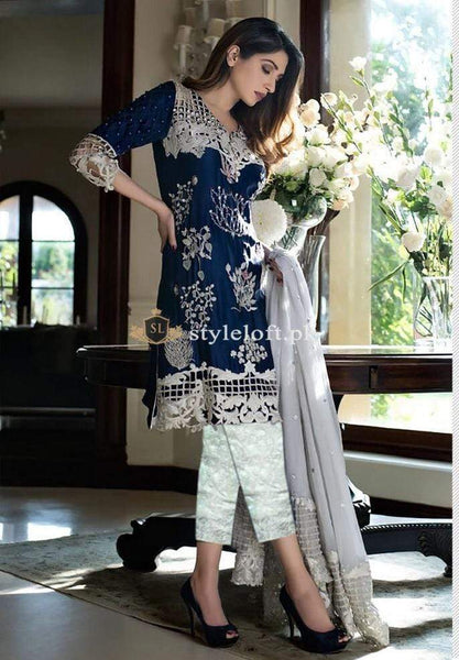 STYLE LOFT.PK Mahiymaan Lawn 3Piece Suit with Chiffon Embroidered Dupatta MHM-L1901