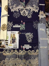 STYLE LOFT.PK Mahiymaan Lawn 3Piece Suit with Chiffon Embroidered Dupatta MHM-L1901