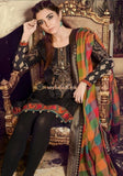 Maria.B Best Seller Lawn Collection - Black Embroidered 3Pc Dress