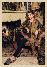 Maria.B Best Seller Lawn Collection - Black Embroidered 3Pc Dress