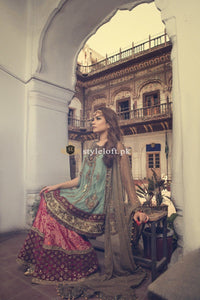 Maria.B Bridal Chiffon Collection Unstitched 3Piece Suit BD-1702