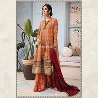 STYLE LOFT.PK Maria B Chiffon Collection Unstitched 3PC Suit MB-1905 Rust