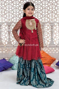 STYLE LOFT.PK Maria B Chiffon Kids Wedding Collection 3Piece Suit MKS-180