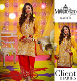 Maria.B Client Diaries Linen 3Piece Spotted Wedding Dress