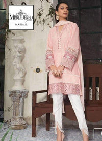 STYLE LOFT.PK Maria B Embroidered Chickenkari Lawn Unstitched 3 Piece Suit DW-2160B