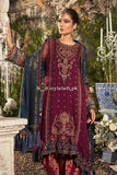 STYLE LOFT.PK Maria B Embroidered Chiffon Unstitched 3 Piece Suit MB19E 1605 - Eid Collection