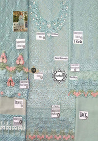 STYLE LOFT.PK Maria B Embroidered Chiffon Unstitched 3 Piece Suit MB19E 1607 - Eid Collection