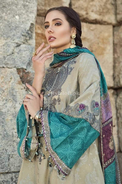 STYLE LOFT.PK Maria B Embroidered Lawn Collection 2019 Unstitched 3 Piece Suit- D-1903-B