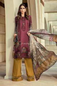 STYLE LOFT.PK Maria B Embroidered Lawn Collection 2019 Unstitched 3 Piece Suit- D-1913-A