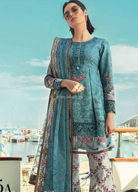 Maria B Embroidered Lawn Collection 2019 Unstitched 3 Piece Suit MB19L 15A - Spring / Summer Collection