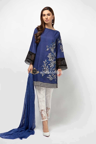 Maria.B Embroidered Lawn Collection 2Pc Suit dw-2184-blue