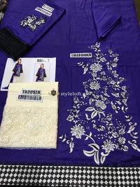 Maria.B Embroidered Lawn Collection 2Pc Suit dw-2184-blue