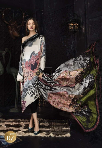 Maria.B Embroidered Lawn Collection 3Pc Replica Suit SF-07