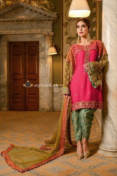 STYLE LOFT.PK Maria B Embroidered Lawn Unstitched 3 Piece Suit MB17W2-07