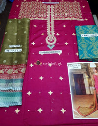 STYLE LOFT.PK Maria B Embroidered Lawn Unstitched 3 Piece Suit MB17W2-07